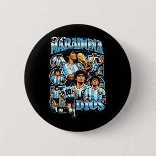Chapa Redonda De 5 Cm Arte de fútbol soccer estilo bootleg vintage de lo