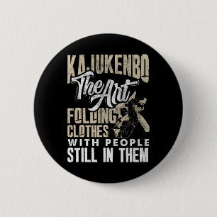 Chapa Redonda De 5 Cm Arte de Kajukenbo Ropa plegable con el pueblo Kara