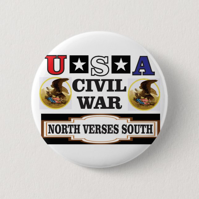 Chapa Redonda De 5 Cm arte de la diversión de la guerra civil (Anverso)