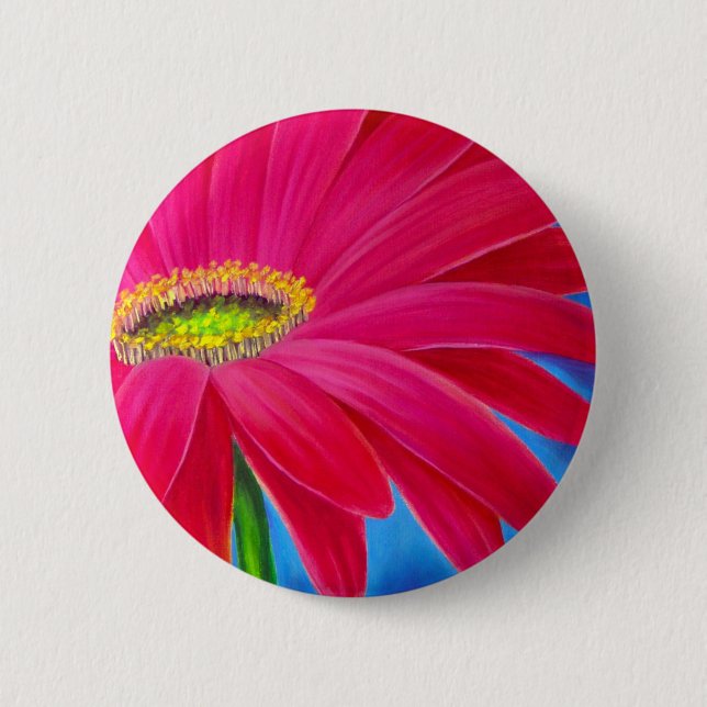 CHAPA REDONDA DE 5 CM ARTE DE LA FLOR DE LA MARGARITA - MULTI (Anverso)