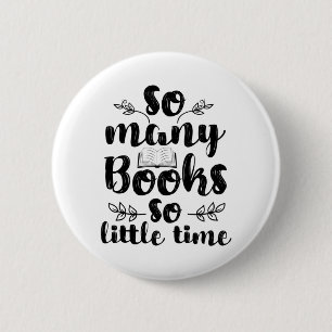Chapa Redonda De 5 Cm Arte de lectura tantos libros tan poco tiempo