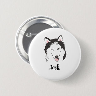 Chapa Redonda De 5 Cm Arte de línea personalizada para amantes de perros