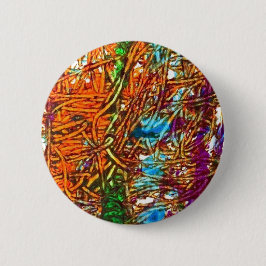 Chapa Redonda De 5 Cm Arte de mármol naranja, verde, azul y morado