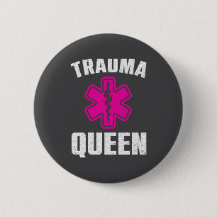 Chapa Redonda De 5 Cm Arte de Reina del Trauma Divertido para Mujeres Pa