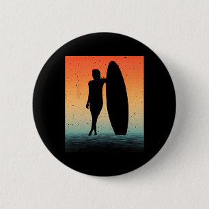 Chapa Redonda De 5 Cm Arte de surf para mujeres y niñas tabla de surf ag