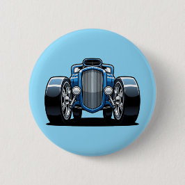 Chapa Redonda De 5 Cm Arte de Toon Hotrod 