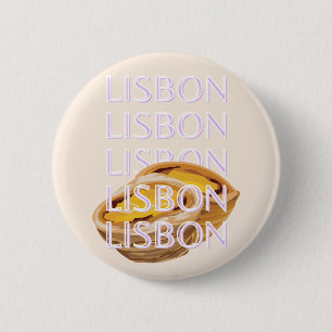 Chapa Redonda De 5 Cm Arte de viajes en Lisboa, Portugal Viajes Arte, Pa