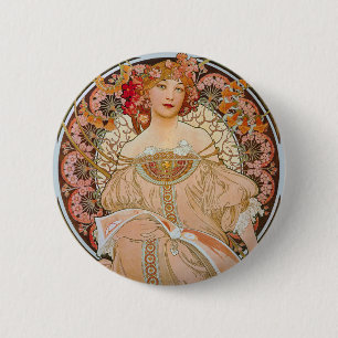 Chapa Redonda De 5 Cm Arte elegante Nouveau