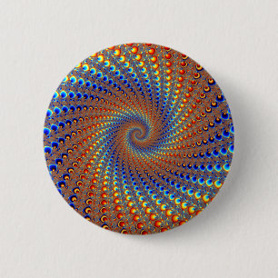 Chapa Redonda De 5 Cm Arte fractal de Monterey