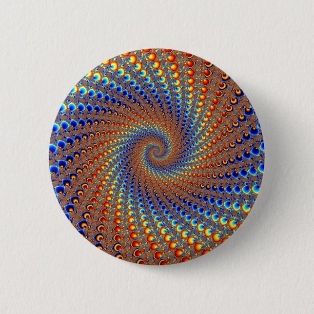 Chapa Redonda De 5 Cm Arte fractal de Monterey (Anverso)