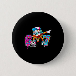Chapa Redonda De 5 Cm Arte fresco Seis Siete Dabbing Baloncesto