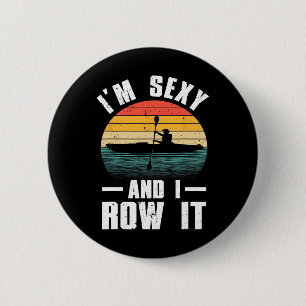Chapa Redonda De 5 Cm Arte genial de kayak para hombres y mujeres que re