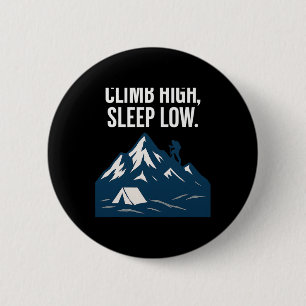 Chapa Redonda De 5 Cm Arte Gráfico de Escalada en Montaña Duerme Bajo As