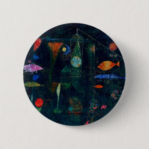 Chapa Redonda De 5 Cm Arte gráfico de pintura abstracta Magia de peces d