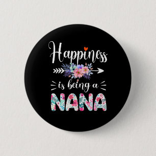 Chapa Redonda De 5 Cm Arte Madre La Felicidad Es Ser Una Noche Nana Fl
