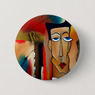 Chapa Redonda De 5 Cm arte merger-abstracto