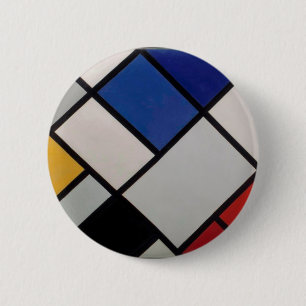 Chapa Redonda De 5 Cm Arte moderno de Piet Mondrian
