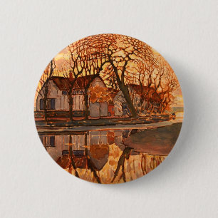 Chapa Redonda De 5 Cm Arte moderno de Piet Mondrian