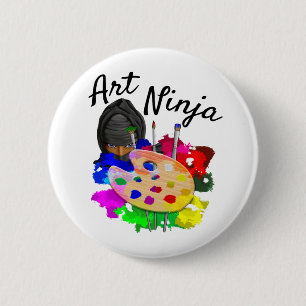 Chapa Redonda De 5 Cm Arte Ninja