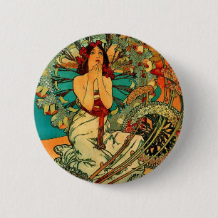 Chapa Redonda De 5 Cm Arte Nouveau de Mónaco Monte Carlo