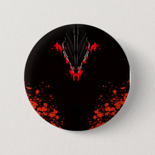 Chapa Redonda De 5 Cm Arte Oscuro de Anime Fantasía Cuervo y Demonio