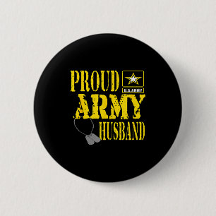 Chapa Redonda De 5 Cm Arte para hombres orgullosos del ejército esposo m