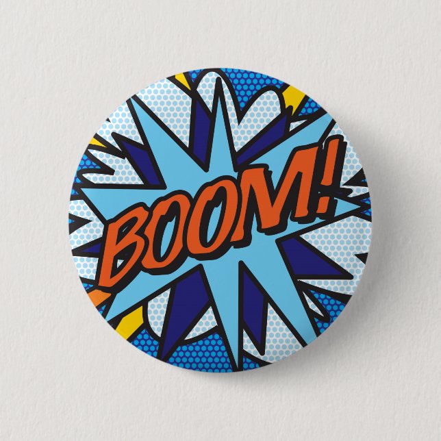 Chapa Redonda De 5 Cm ¡Arte Pop de Cómic BOOM! (Anverso)