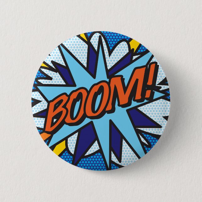 Chapa Redonda De 5 Cm ¡Arte Pop de Cómics BOOM! (Anverso)