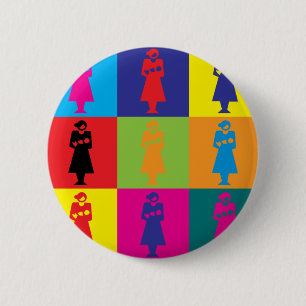 Chapa Redonda De 5 Cm Arte pop de la obstetricia