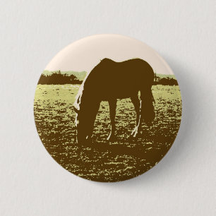 Chapa Redonda De 5 Cm Arte pop de moda de caballo