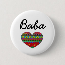 Chapa Redonda De 5 Cm Arte popular ucraniano del amor del bizcocho