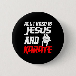 Chapa Redonda De 5 Cm Artes Marciales Cristianas Karate Jesús