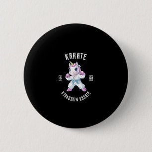Chapa Redonda De 5 Cm Artes marciales de Cute Karate Unicorn - Karate Un