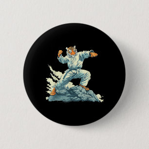Chapa Redonda De 5 Cm Artes Marciales Kickboxing Taekwondo MMA Tigre Jud