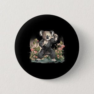 Chapa Redonda De 5 Cm Artes Marciales MMA Taekwondo Karate Koala Animal