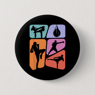 Chapa Redonda De 5 Cm Artes Marciales Muay Thai Niños Hombres Kickboxing