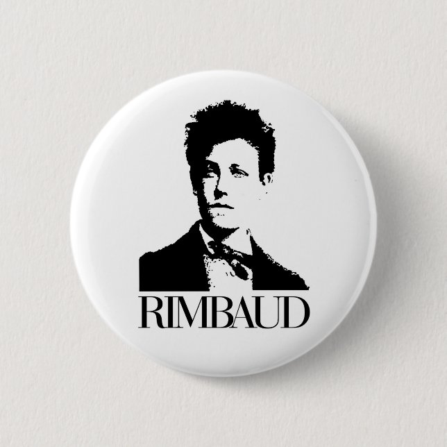 Chapa Redonda De 5 Cm Arthur Rimbaud (Anverso)