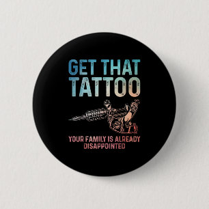 Chapa Redonda De 5 Cm Artista De Tatuajes Graciosos Para Hombres Tattooe