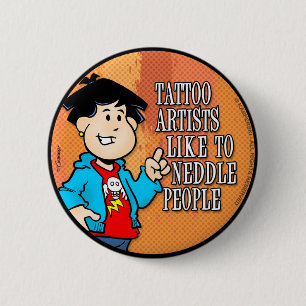 Chapa Redonda De 5 Cm Artista del tatuaje