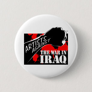 Chapa Redonda De 5 Cm Artistas contra la guerra en Iraq