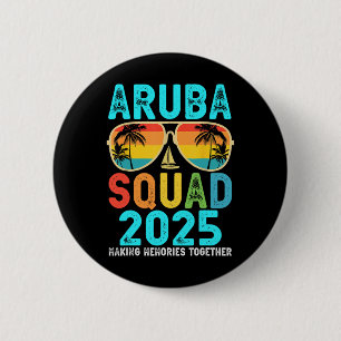Chapa Redonda De 5 Cm Aruba Squad 2025 Vacation Friends Familiar Coincid