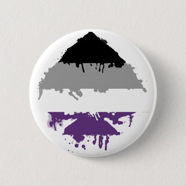 Chapa Redonda De 5 Cm As asexual de Paintdrip (Anverso)