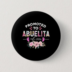 Chapa Redonda De 5 Cm Ascendido a abuelita Est 2026 Nueva abuela español