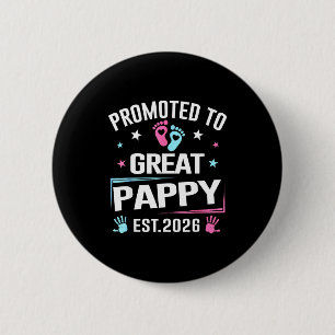Chapa Redonda De 5 Cm Ascendido a Gran Pappy Est 2026 Anuncio de Embaraz