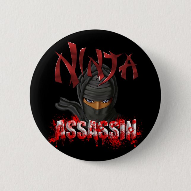 Chapa Redonda De 5 Cm Asesino de Ninja (Anverso)