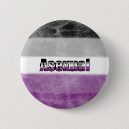 Chapa Redonda De 5 Cm Asexual pride flag badge
