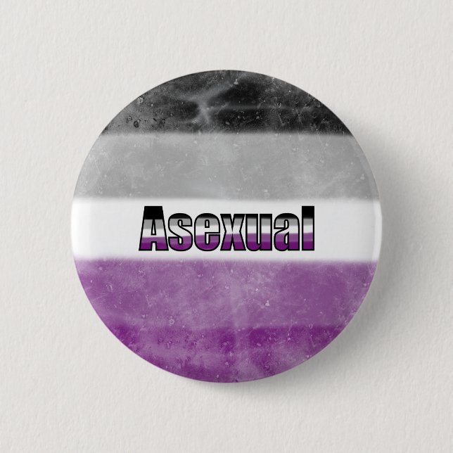 Chapa Redonda De 5 Cm Asexual pride flag badge (Anverso)