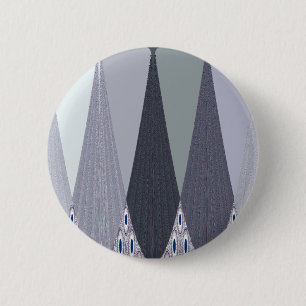 Chapa Redonda De 5 Cm Ash Gray Chevron Dots Art Print