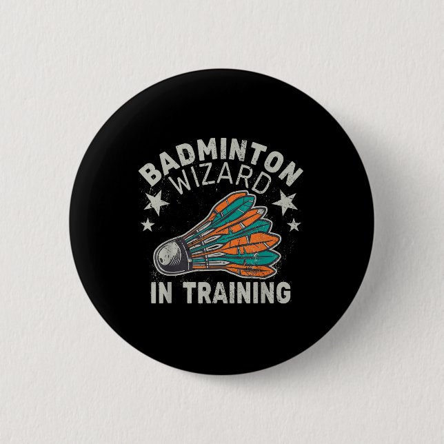 Chapa Redonda De 5 Cm Asistente De Badminton En Entrenamiento Transporta (Anverso)