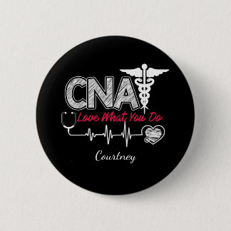 Chapa Redonda De 5 Cm Asistente de Enfermería certificado de CNA persona